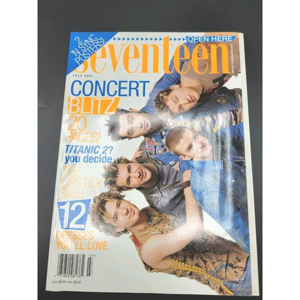 Vintage Seventeen Magazine July '01 'N Sync Get Down & Dirty' - Trauma Rama